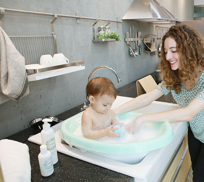 Sobble Cushioned Baby Bath Tub, Best Baby Bathtub For Double Sink