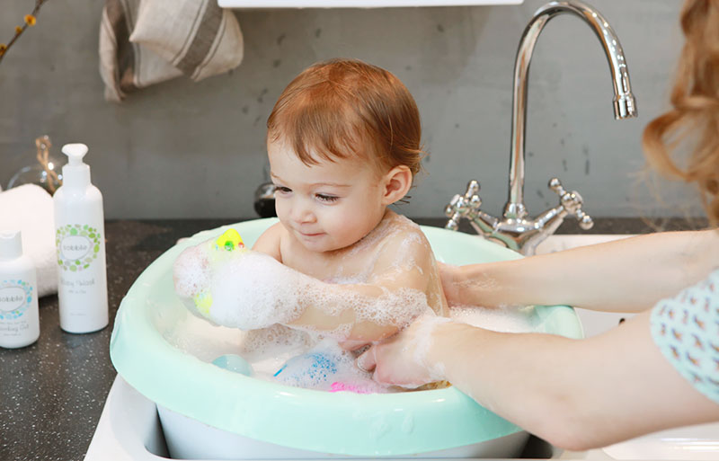 Sobble Cushioned Baby Bath Tub, Baby Bathtub For Double Sink